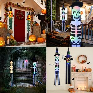 Tuindecoratie voor Halloween Party Horror Ghost Wizard Hat Bat Pumpkin Skel Skelet String String Outdoor Party Decor 16 9DC E3