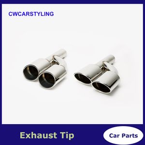 2PCS LおよびR CAR CHROME-PLATED EXAUCT SYSTEMS MUFFLER TILE TAIL PIPED MERCEDES BENZ C63 C65 W204 2008-14