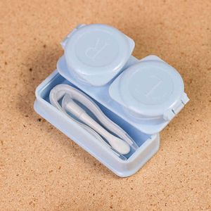 Pocket Portable Mini Contact Lens Cases Easy Carry Make up Beauty Pupil Storage Box Mirror Container Travel Kit Cute Style VTMTB1898
