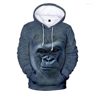 Herrtröjor män tröjor elefant hoodie orangutan tiger 3d casual män kvinnor djur tröja harajuku överdimensionerade huvor