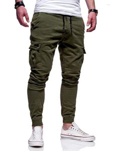 Męskie spodnie w stylu heflashor moda solidna kieszonkowa jogger jogger miejski hip hop harem swobodny spodnie Slim Fit Elastic