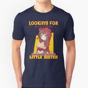 メンズTシャツ愛らしい姉妹ヒップホップTシャツコットンTシャツを探している男性ティートップライトノベルアニメリトル