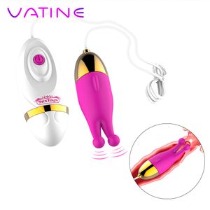 Предметы красоты Vatine 12 Speed ​​G Spot Dildo Vibrator Fantasy Jumping Egg женский вагина Clitoris Massager Sexy Toys для женщин