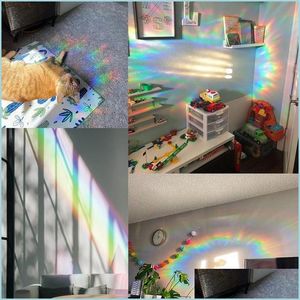 Wall Stickers Rainbow Window Suncatcher Stickers On Diy Glass Decals Home Bedroom Office Decor Privacy Protection Drop Delivery 2021 G Dhlb7