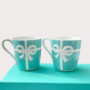 Кружки Кофе Чашки Фарфора оптовых-Bone China Ceramic Coffee Mugs Fashion Brand Blue Tea Cups Рождественский подарок для Lover Bluemugstf2023