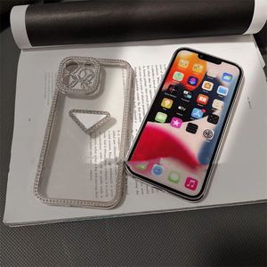 Schwarze Diamant-Dreieckskanten-Handyhüllen für IPhone 13 13pro 13promax Luxus-Designer-transparente Handyhüllen 11 12 Pro Promax X Xs Xr