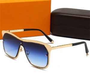 UV-Schutz 10263 Mode, Luxus-Herren-Designer-Sonnenbrille für Damen, Vintage-Stil, quadratisch, matt, mit Buchstaben, bedruckt, Farbfilm-Brille, Trend-Freizeitstil
