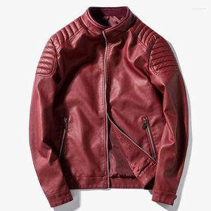 Herrenjacken Großhandel - MCCKLE Herbst Winter Plus Größe M-4XL Lederjacke Herren Slim Typ Casual PU Motorrad Mantel Oberbekleidung