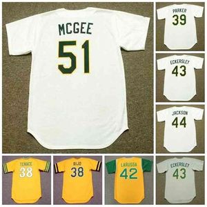 GlaC202 Vintage Beyzbol Forması 38 GENE TENACE 1972 JOSE RIJO 1986 39 DAVE PARKER 1989 42 TONY LARUSSA 1971 43 DENNIS ECKERSLEY 44 REGGIE JACKSON