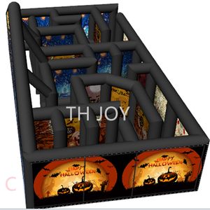 Giant 10x5m Inflatable Maze Haunted House with Printing for Halloween Party