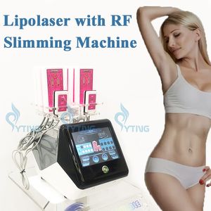 8 PADS LIPO LASER SLAMN MASKIN MED RF Viktminskning Kroppsformning Fettf￶rlust Radiofrekvens Lipolaser Celluliter Borttagningsutrustning