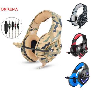 Headsets ONIKUMA K1 Camouflage Gaming Headset Dee Bass Game Headphones PS4 Earphones with Mic fro PC Moblie Phone New Xbox Tablet T220916