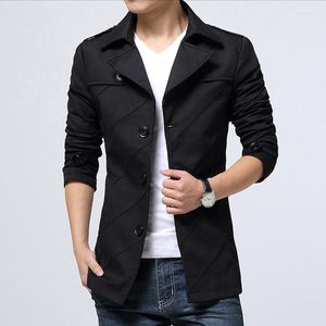 Men's Trench Coats Men's XT1043 Paragraph Dust Coat Grows In The Age Season 2022 Spring Men Han Edition Cultivate One's Morality