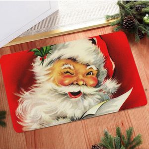 Decorazioni natalizie Tappetino Babbo Natale Merry Living Room Carpet Home Decor Outdoor For 2022 Ornaments
