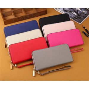 Carteiras de couro cruzado de gr￣o cruzado unissex Bifold Long Cartetas Multi Cartas Bolso Bolso