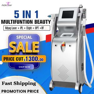 5 IN 1 multifunction laser hair removal tattoo remove machine Elight Nd Yag IPL beauty system