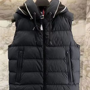 Piumino da uomo Parka invernale Piumino da uomo senza maniche Piumino moda Lettera Stampa Con cappuccio Solido 90% Piumino d'anatra bianco Gilet Bodywarmer ZN151 220919