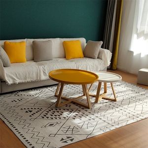 Carpet Modern Ribbed Moroccan Homestay Living Room Nordic Bedroom Study Large Area Decorative Rug Bohemian Color Style Floor Mat 220919