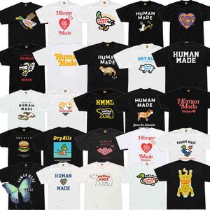 Men's T-Shirts Men Women Casual Oversize High Quality 240g Heavy Slub Cotton Human Made T-Shirt T220909