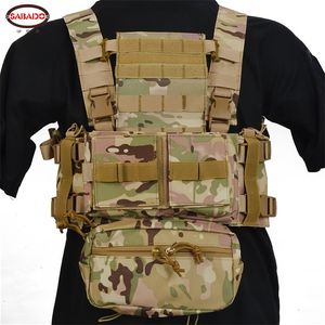 Gilet da uomo Tattico MK3 Chest Rig Micro Chassis SACK Pouch H Harness M4 AK Magazine Inserto Airsoft Paintball Accessori Gilet da caccia 220919