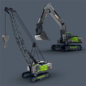 Diecast Model Araba 1/55 Çiftlik Traktör Vinç Araç Oyuncakları Erkekler için 2 ila 3 Alaşım Digger Tarım Makinesi Mühendislik Aracı Çocuk Hediyeleri 220919