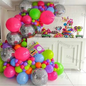 Andere Partyzubehör für Veranstaltungen, 1 Set, Back to 80s 90s Theme Ballon Garland Arch Disco 4D Radio Balloons Retro Party Dekorationen Hip Hop Rock Po Requisiten 220916