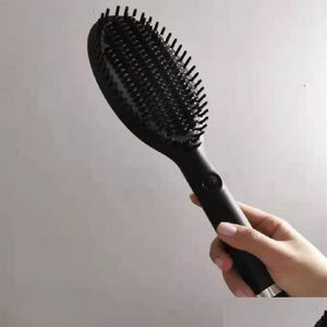 Hair Brushes Mas Comb Glide Heat Hair Brush One Step Dryer Styler Volumizer Mti-Functional Straightening Curly With Nega Toptrimmer Dhtqu