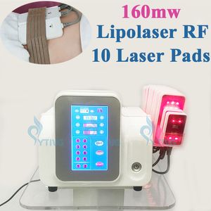 10 kuddar lipo laser RF helkropp bantning lipolaser utrustning med radiofrekvens viktminskning lipolaser cellulit borttagning
