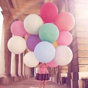 36 polegadas de casamento de casamento de casamento de aniversário decoração bolha balão de látex pvc matt color redond helium balões de balões românticos favores festivos
