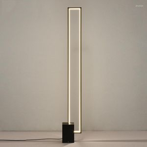 Floor Lamps Geometric Square Led Lamp Modern Dimmable Black Stand Lights Living Room Decoration Tall For Bedroom Corner