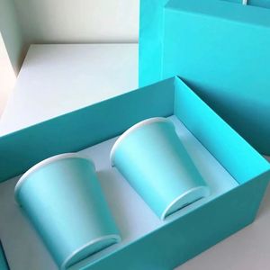 Bone China Ceramic Coffee Mugs Luxury Blue Tea Cups Wedding Christmas Gift for Lover Bluemugstf2022