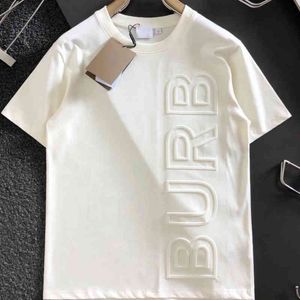 Burby Mens t Shirt Camisas de grife gola redonda manga curta camiseta masculina feminina moletom 3d impressão de letras de algodão camiseta grande