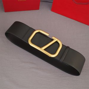 With Box Luxury Designer Mens Leather Belt Women Width 7cm Letter Belts Gold Buckle High Quality Belt Fashion