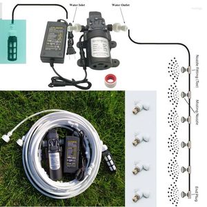 Watering Equipments White Meters Garden Electric Pump Misting Spray System Nebulizer For Flowers Plant Greenhouse Trampoline Irrigation