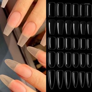 False Nails Box Coffin Acryl Acryl Volledige Cover Nail Tips No C Curve Extension System Kit Natural Americaine Accessoires