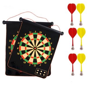 Darts Magnetic Board Suit Double Sided Flocking boards Plate of Safety Game Toy 220919