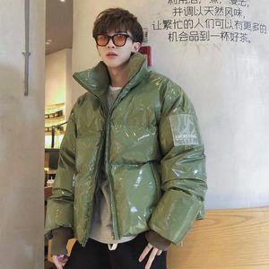 Hommes vers le bas hiver hommes couleur unie Parkas qualité marque hommes col montant Harajuku chaud épais veste mâle mode décontracté Parka manteau