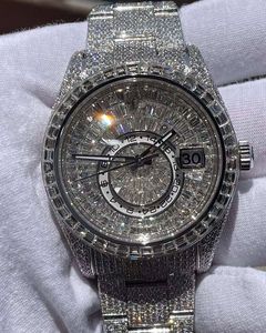 Relógios de luxo relógios masculinos relógios de grife relógios de movimento de alta qualidade relógios masculinos moissanite relógio gelado relógio de diamante montre relógio mecânico automático 065