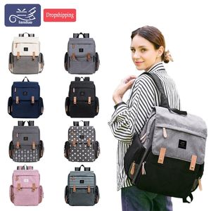 Bolsas de fraldas Land Mommy Landuo M￣e Grande Capacidade Viagem Mochilas de Nappy com troca de tapete conveniente Baby Nursing MPB86 220919