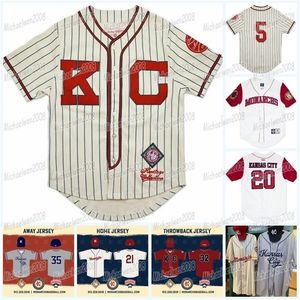 GlaMitNess Kansas City Monarchs Jersey Throwback 5 Jackie Robinson Negro League 100% Stitched Custom Baseball Jerseys Any Name Number Good Quality