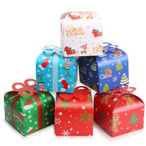 Decorazioni natalizie Kraft Goody Gift Boxes 24 Xmas Party Paper Treat Candy con fiocco per favore Drop Delivery 2022 Carshop2006 Amwbw
