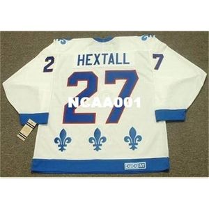 Wholesale quebec nordiques jerseys for sale - Group buy 668 RON HEXTALL Quebec Nordiques CCM Vintage Retro Home Hockey Jersey or custom any name or number retro Jersey257O