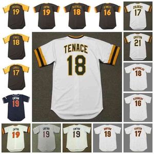 GLAC202 SAN DIEGO Vintage Baseball Jersey 16 Terry Kennedy 1984 17 Joe Carter 1990 Nate Colbert 1974 Oscar Gamble 1978 Tenace Mcreynolds Richards