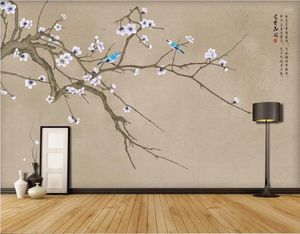 Wallpapers Custom Large-scale Mural Wallpaper Wall Covering Chinese Style Hand-painted Meticulous Flowers And Birds Background