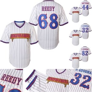 GlaMit Benchwarmers Maglia da baseball gessata 68 Clark Reedy 32 Howie Goodman 82 Richie Goodman 44 Gus Matthews Maglia da baseball cucita S-XXXL