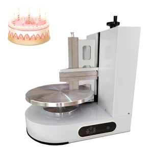 Otomatik yuvarlak kek tereyağı bulaşma yayma sıva makinesi doğum günü pastası ekmek dondurma kaplama pişirme ekipmanı