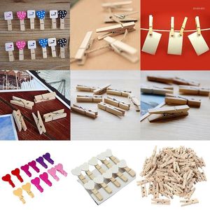 Kleidung Lagerung Kleiderschrank 50/100/200PCS 2,5 CM Mini Natürliche Holz Kleidung Po Papier Wäscheklammer Handwerk Clips Tragbare Holz KlemmeKleidung