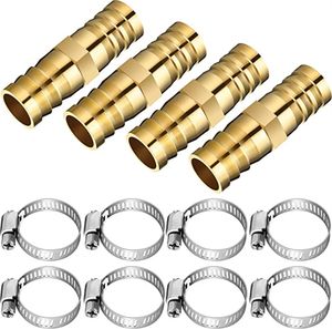 Watering Equipments Hose Repair Connectors with Claps Brass Garden Kit Fitting Water Hoses Solid Female End Parts and Connectors