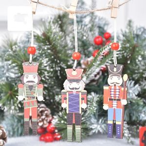 Weihnachtsdekorationen mit hängendem Seil Walnusssoldat Nussknacker Puppenzubehör Kindergeschenk Ornamente Weihnachtsbaum Dekor SN4693