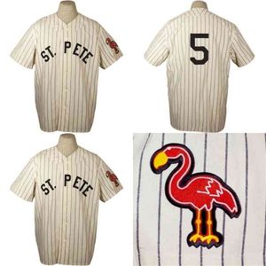 GLAC202 St. Petersburg Saints 1955 Home Jersey Shirt Custom Men Women Youth Baseball Jerseys Alla namnnummer dubbel sömda